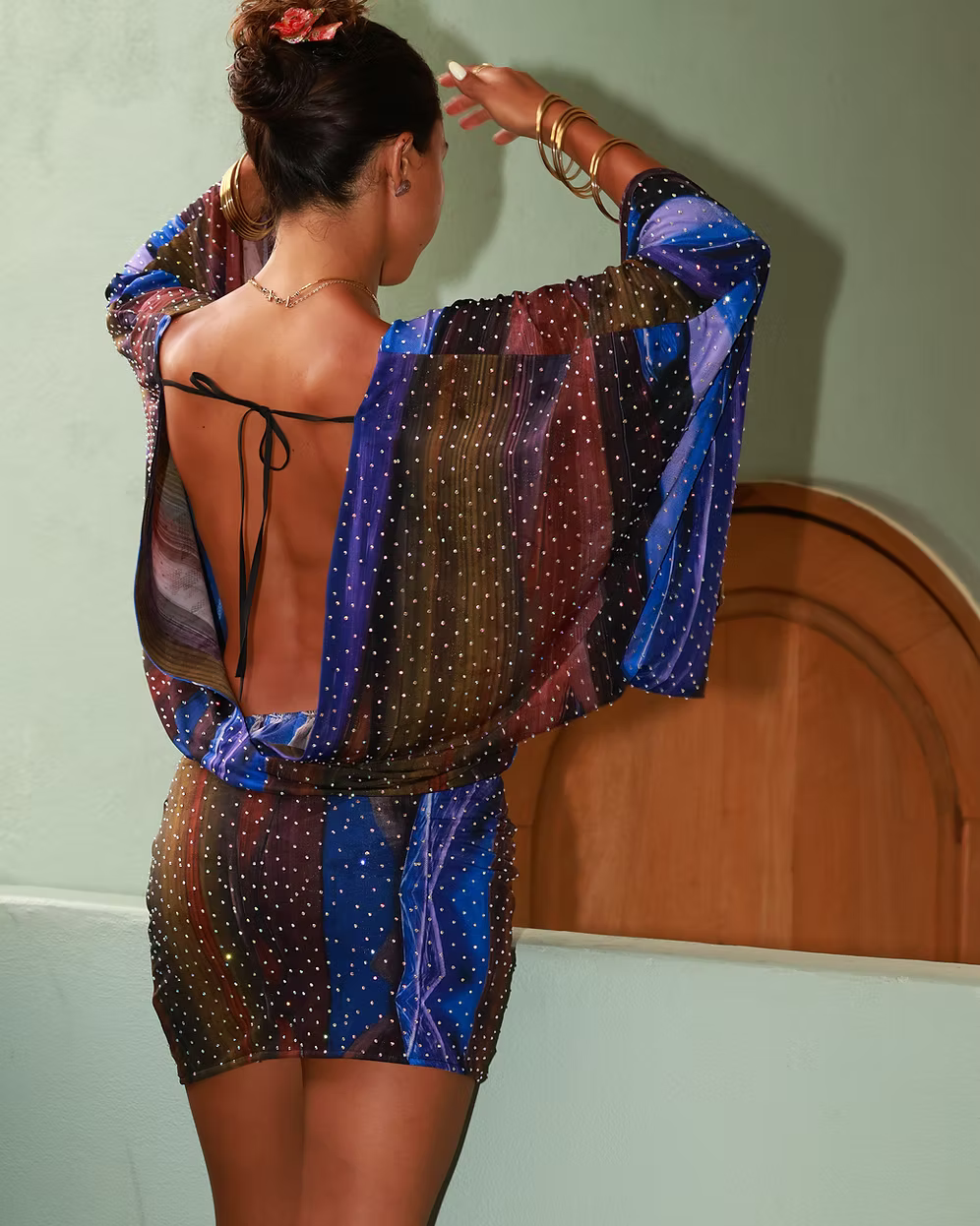 Seta The Label -  OLARIS DRESS PURPLE/BLUE