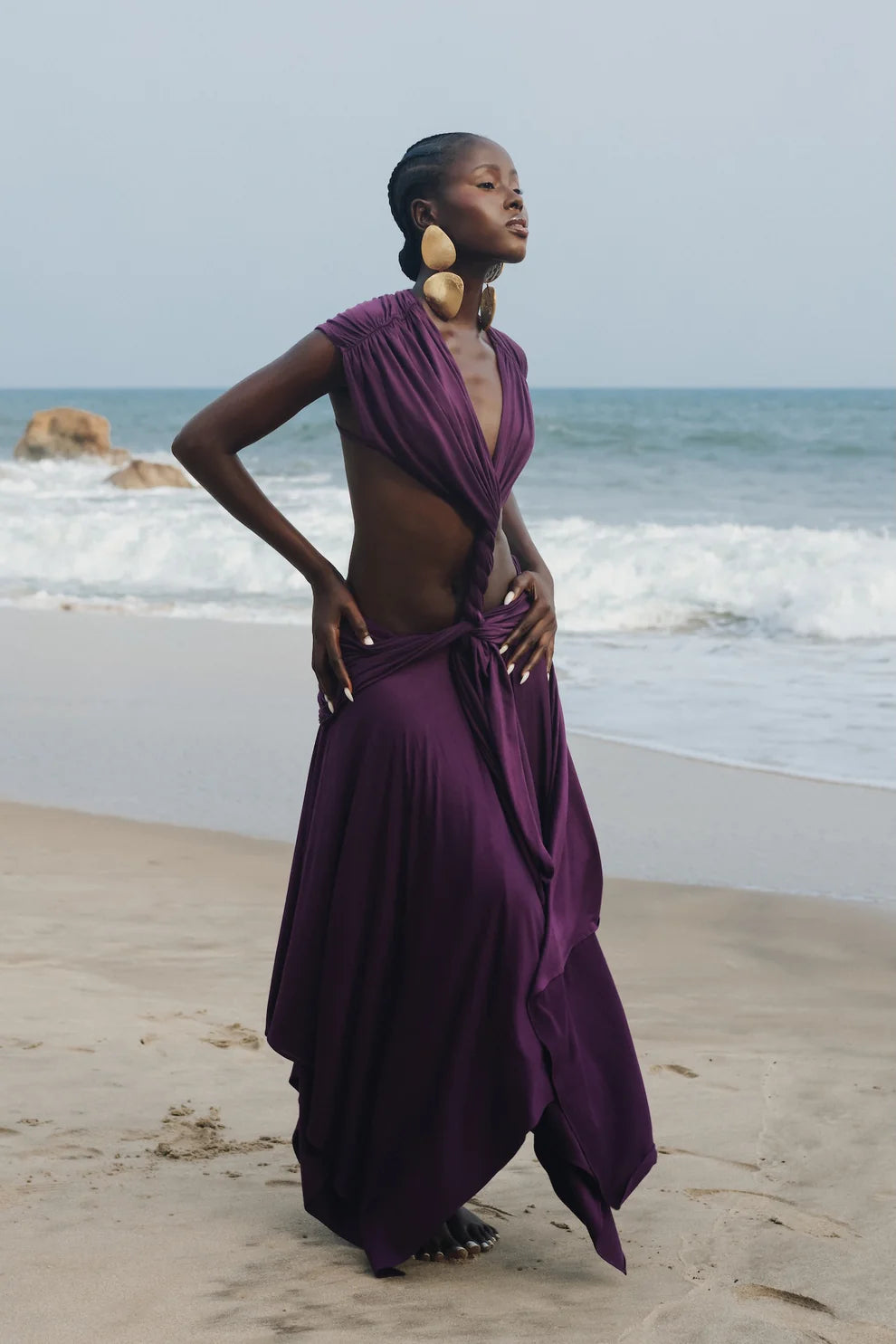 Nysama - Thalia Midi Dress - Purple - RPP £193.90