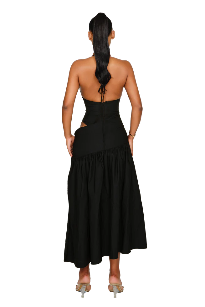 Coucoo - Atacama Dress - Satin Black - M - RRP £120.00